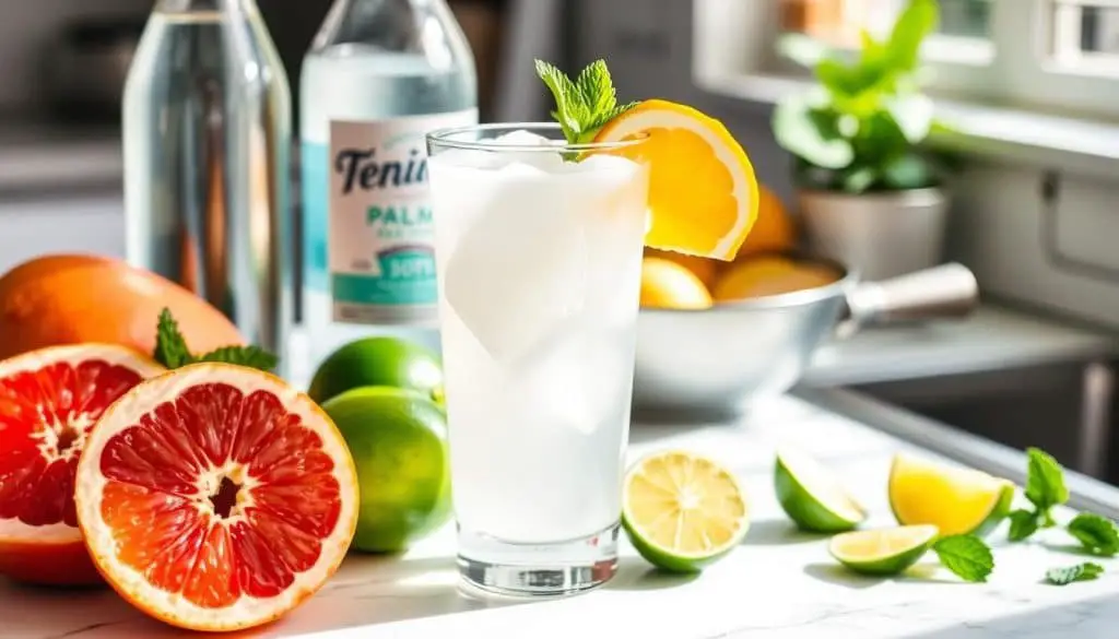 prepare Virgin Paloma Mocktail