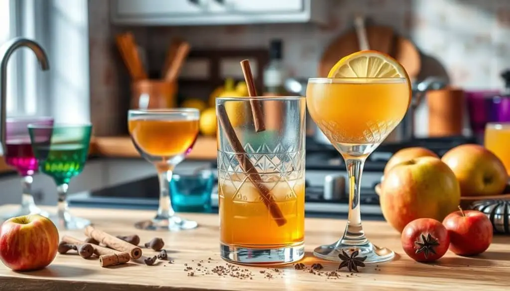 prepare spiced apple cider mocktail