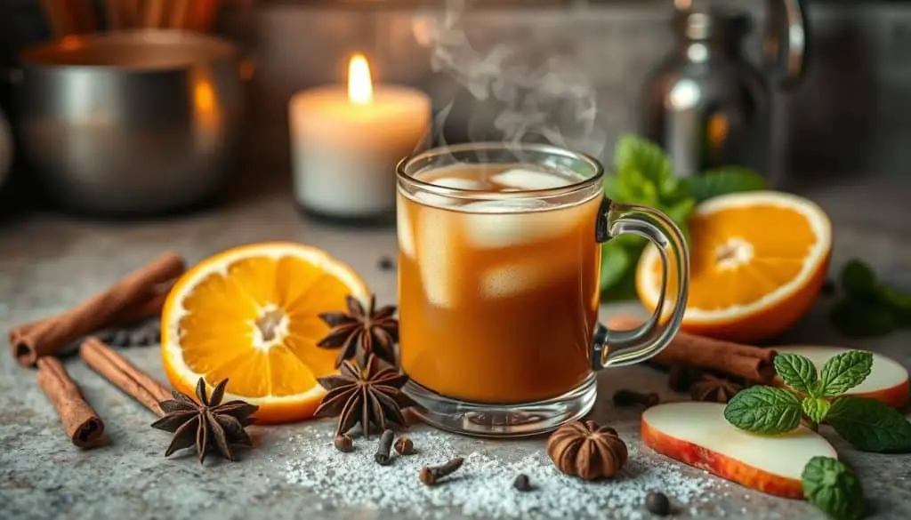 prepare warm spiced mocktail