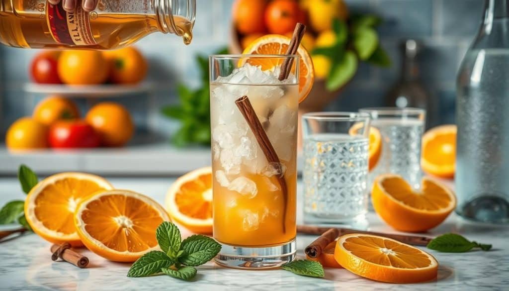 preparing mocktails