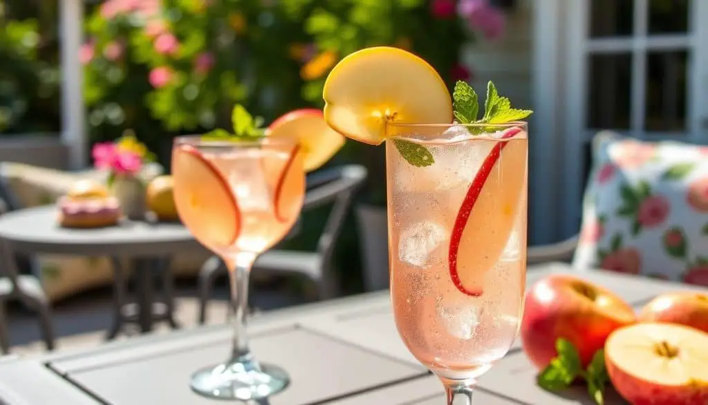 refreshing summer drinks - Apple Ginger Spritz mocktail