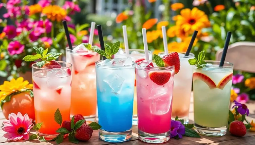 refreshing summer drinks with vanilla flavored beverages