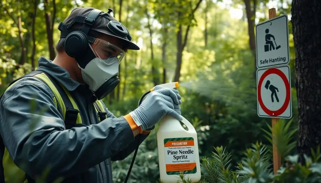 safety precautions using Pine Needle Spritz