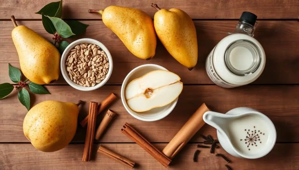 spiced pear nog ingredients