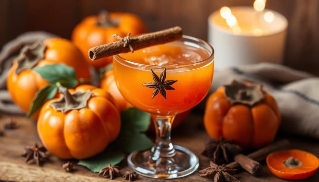 spiced persimmons mocktail