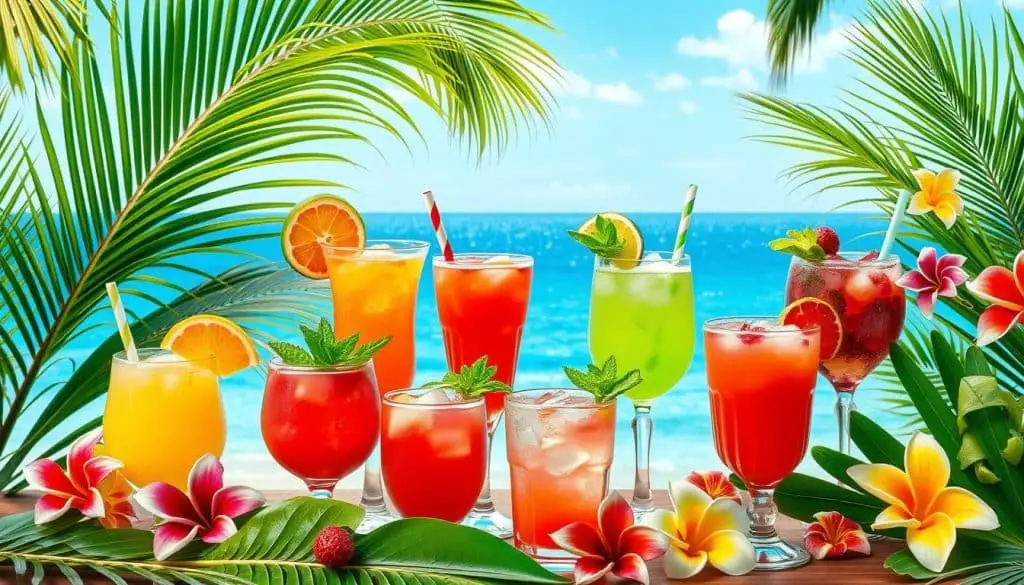 tropical fruit drinks