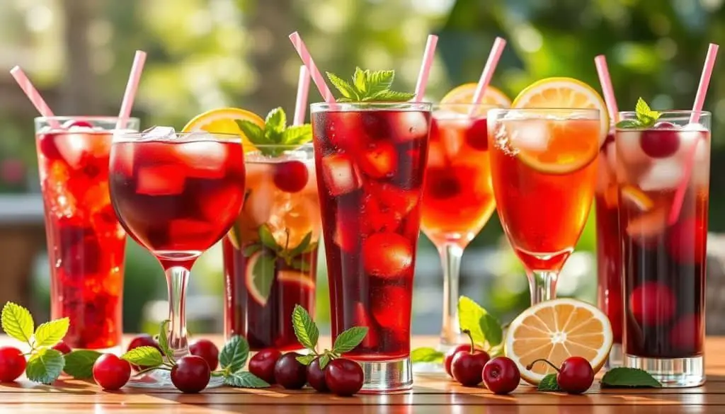 unique variations cherry soda mocktail