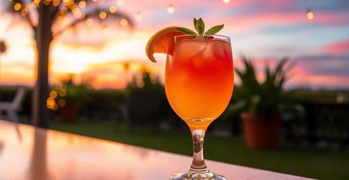40th Sunset Spritz Mocktail