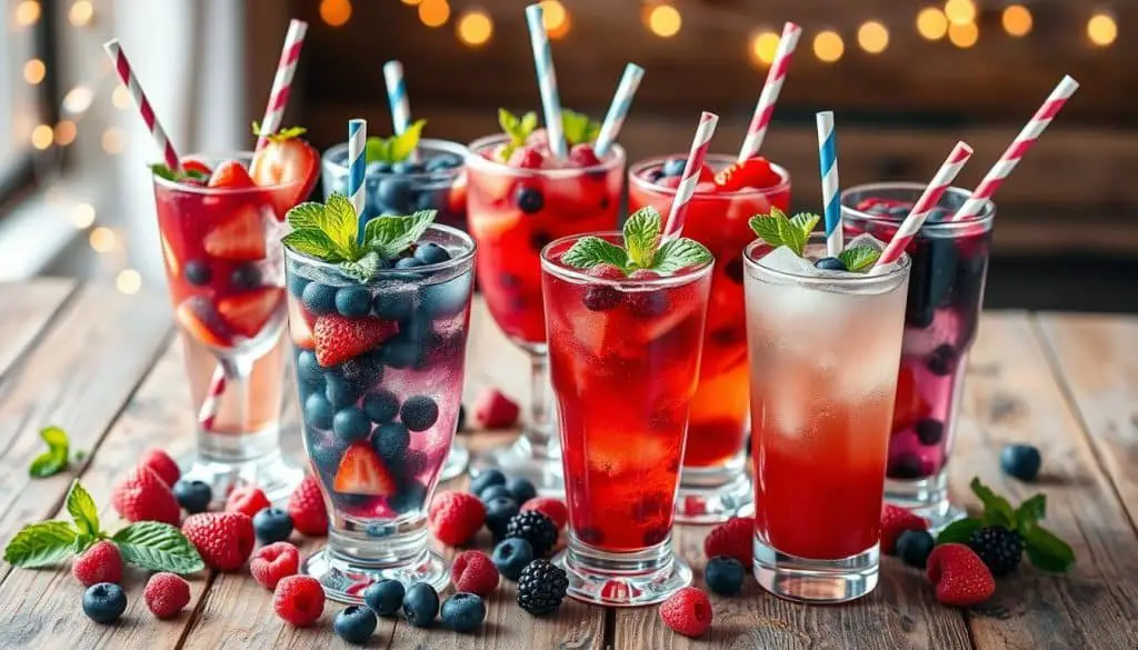 Berry cocktails presentation ideas