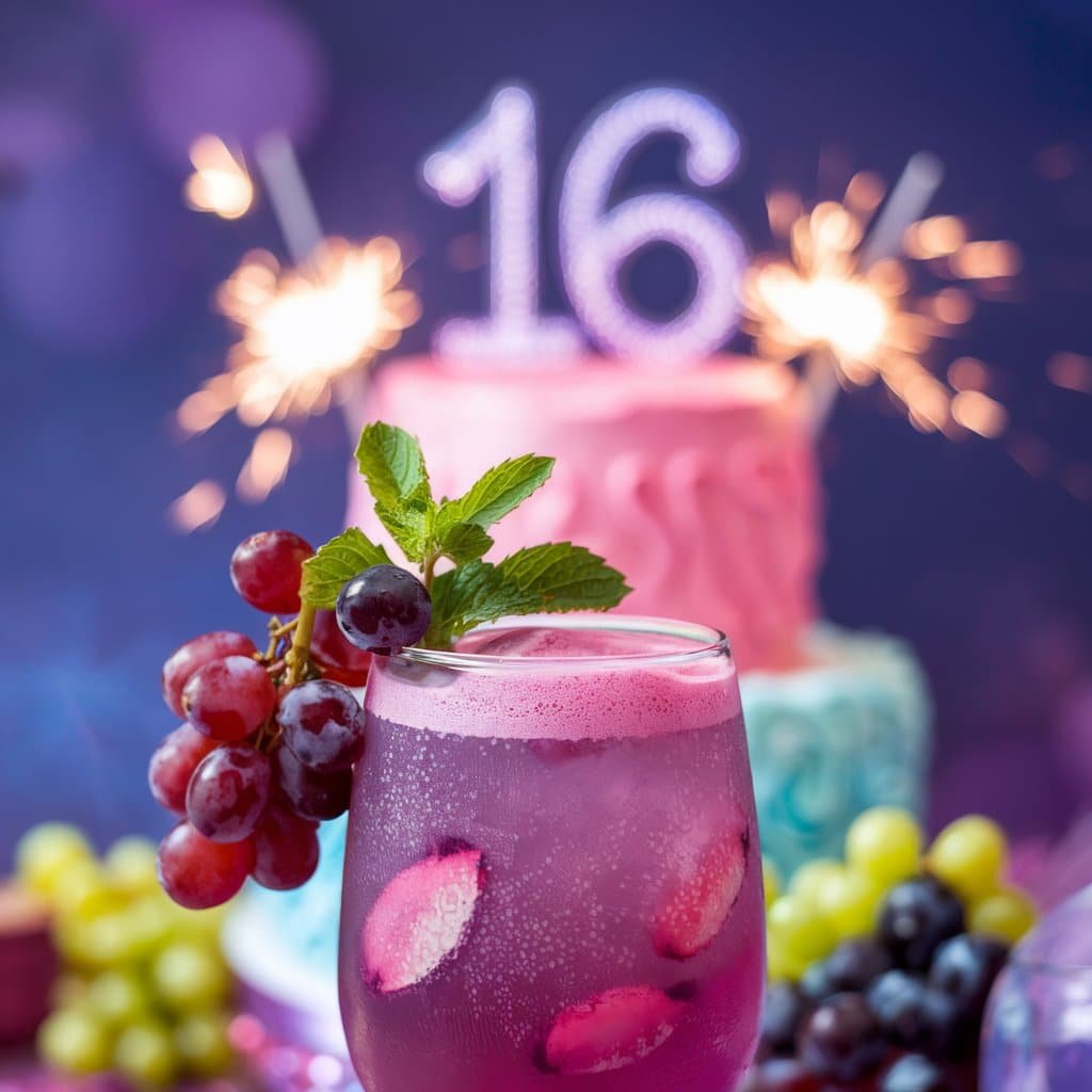 Birthday Glow Grape Mocktail