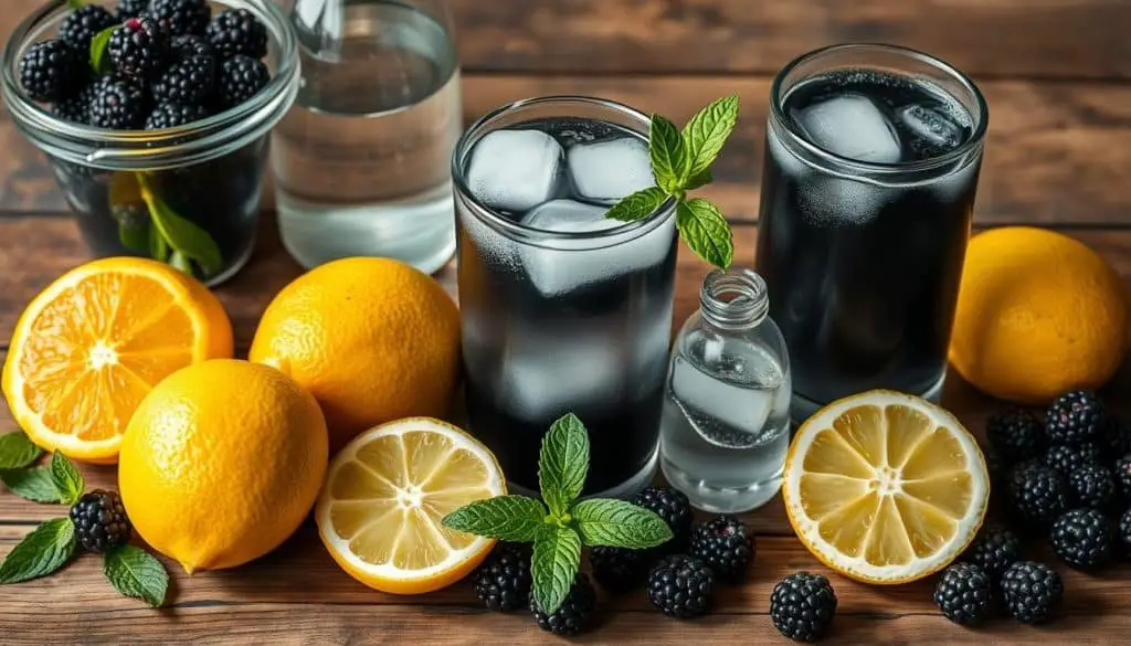 Black Lemonade Mocktail ingredients