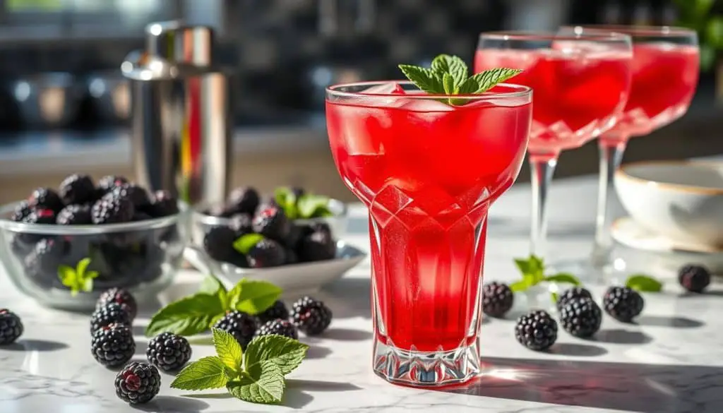 Black Widow Mocktail preparation