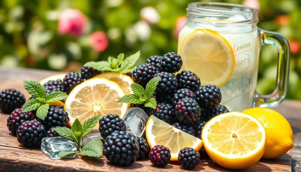 Blackberry Mint Lemonade Mocktail Ingredients
