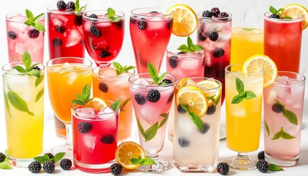 Blackberry Mint Lemonade Mocktail Variations