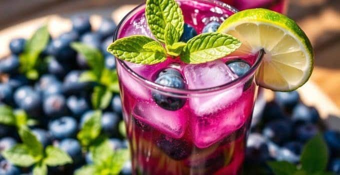 Blueberry Mint Cooler Mocktail