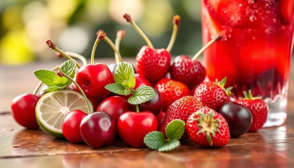 Cherry Berry Mocktail ingredients
