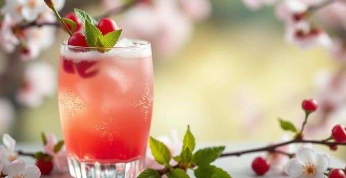 Cherry Blossom Fizz Mocktail