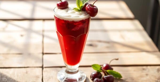 Cherry Vanilla Cream Mocktail