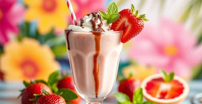 Chocolate Strawberry Milk Mocktail
