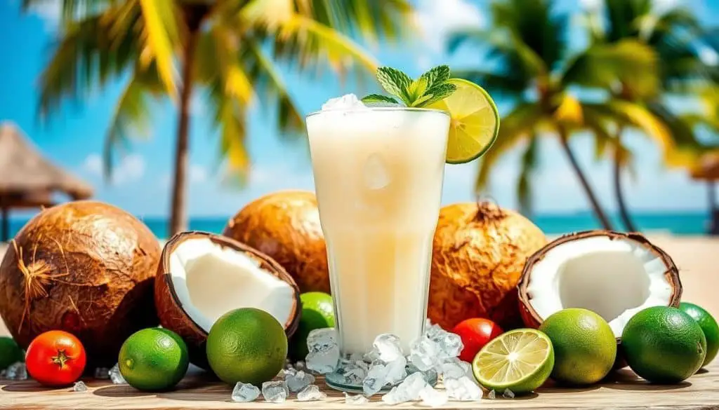 Coconut Lime Slush Mocktail
