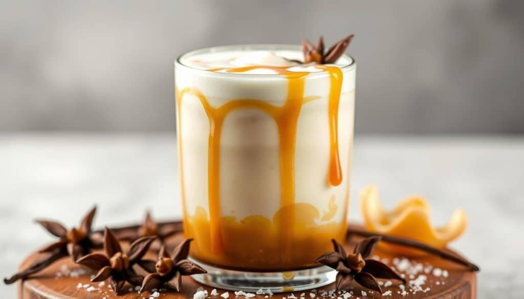 Creamy Mocktail with Vanilla and Caramel