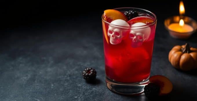 Creepy Cran-Peach Mocktail