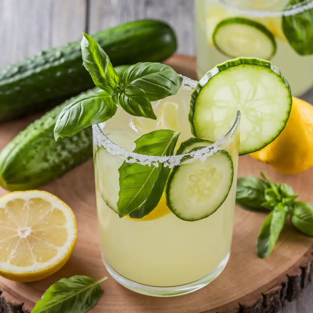 Cucumber Basil Lemonade Mocktail