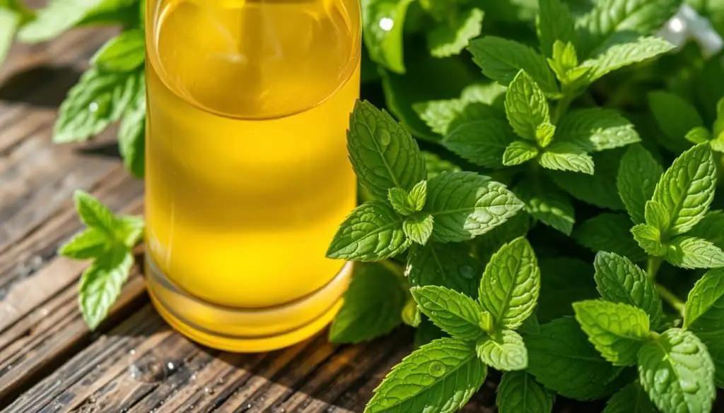 Elderflower Syrup and Fresh Mint ingredients for mocktail