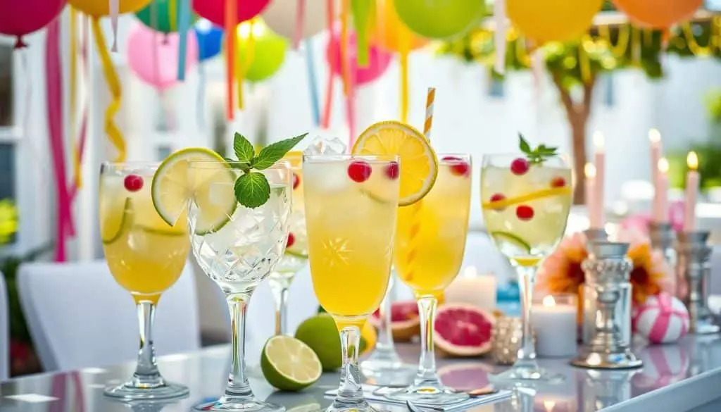 Festive mocktail presentation
