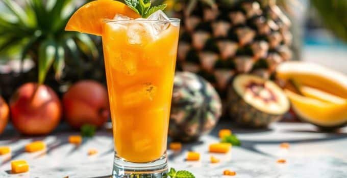 Fizzy Mango Cooler Mocktail