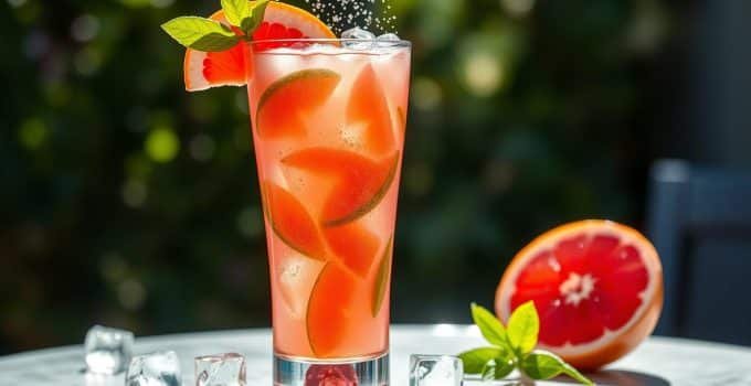 Grapefruit Basil Fizz Mocktail