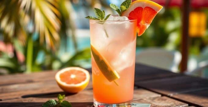 Grapefruit Mint Cooler Mocktail