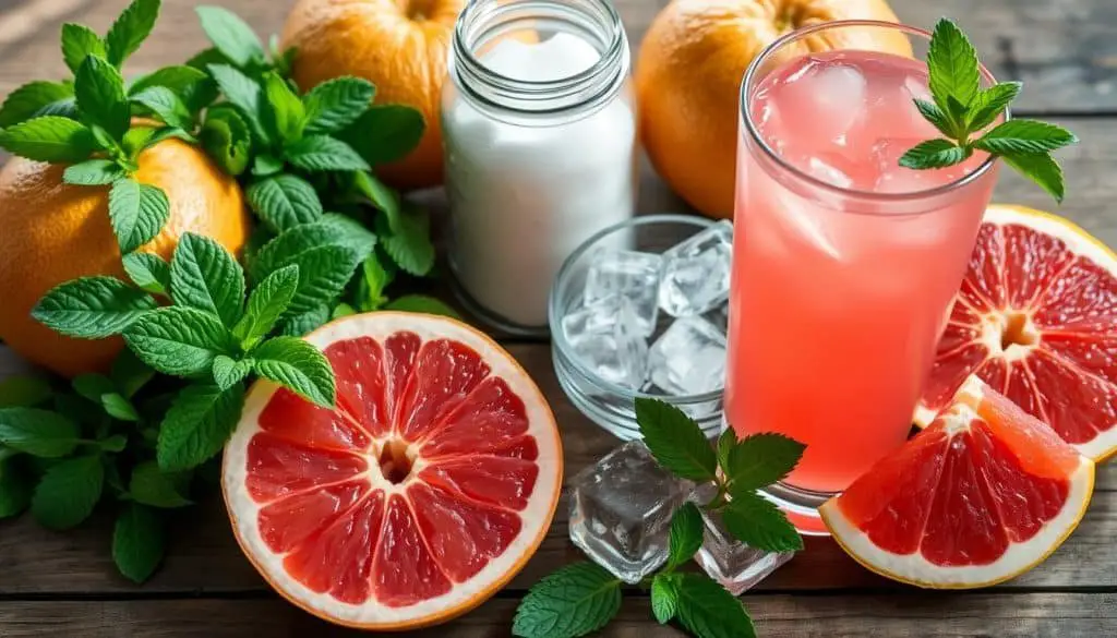 Grapefruit Mint Mocktail Ingredients