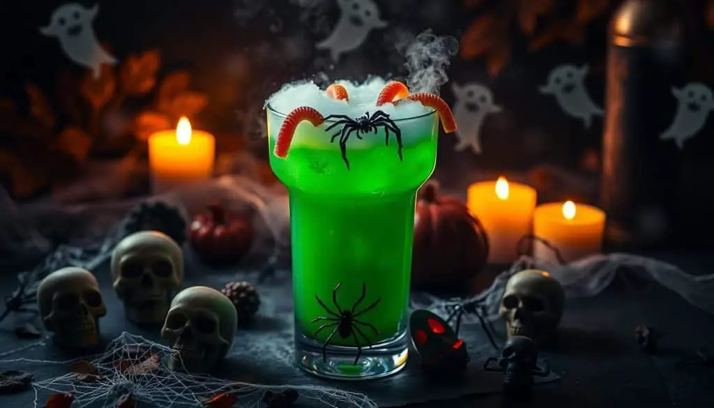 Halloween mocktail presentation