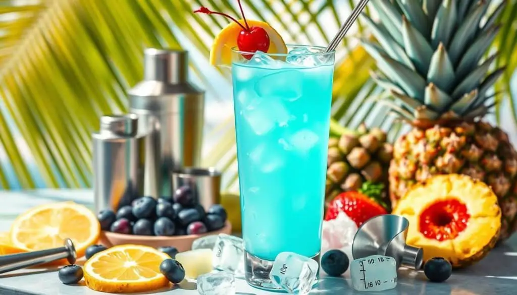 How to make Baby Blue Lagoon Mocktail