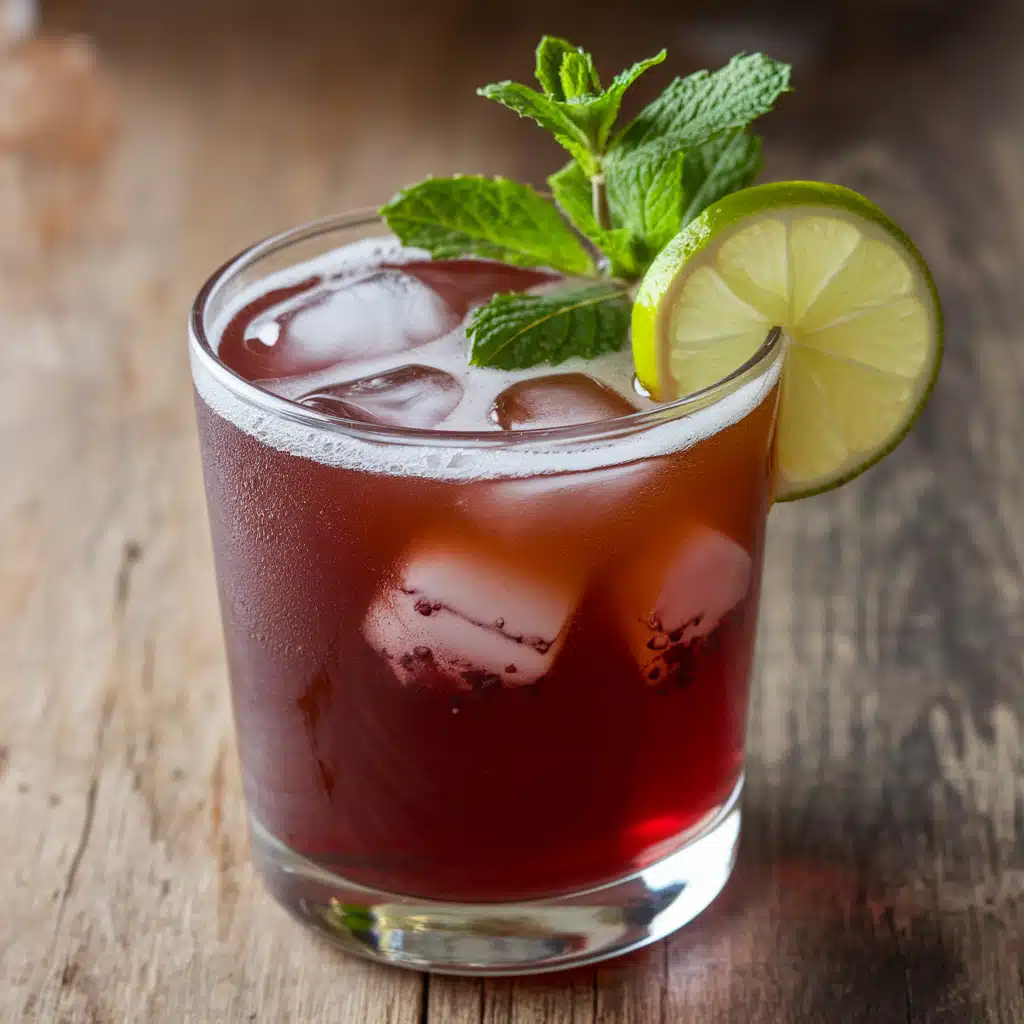 Iced Hibiscus Tea Mocktail
