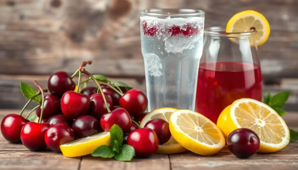Ingredients for Cherry Lemon Mocktail