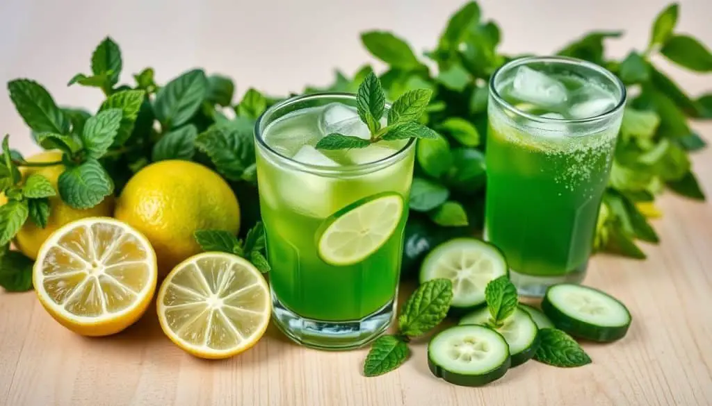 Ingredients for Green Lemonade Mocktail