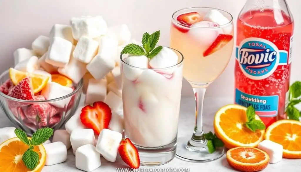 Ingredients for Marshmallow Float Mocktail