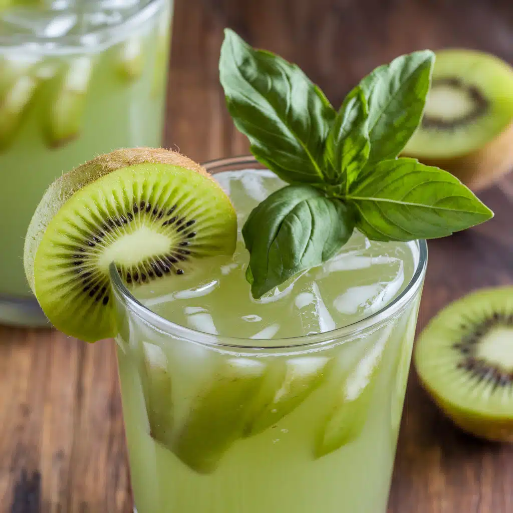 Kiwi Basil Cooler Mocktail