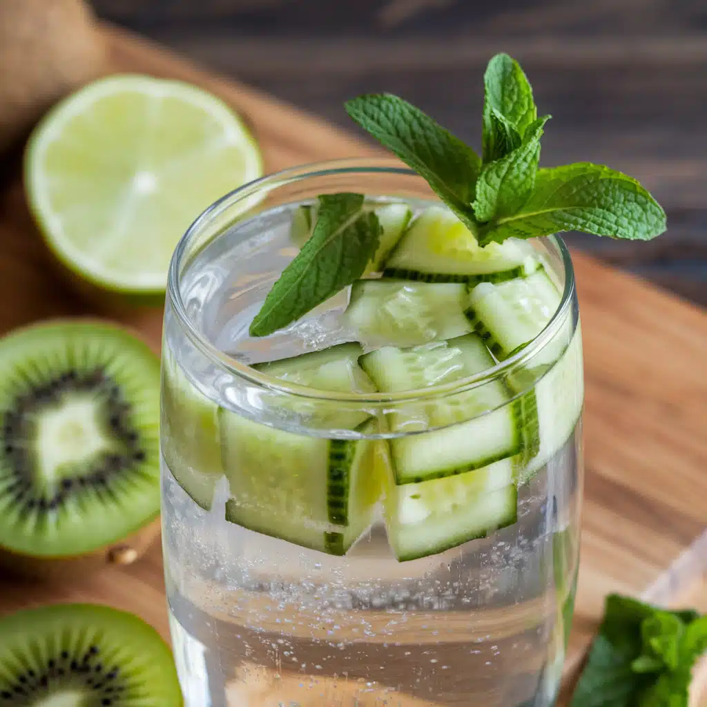 Kiwi Cucumber Sparkler Mocktail