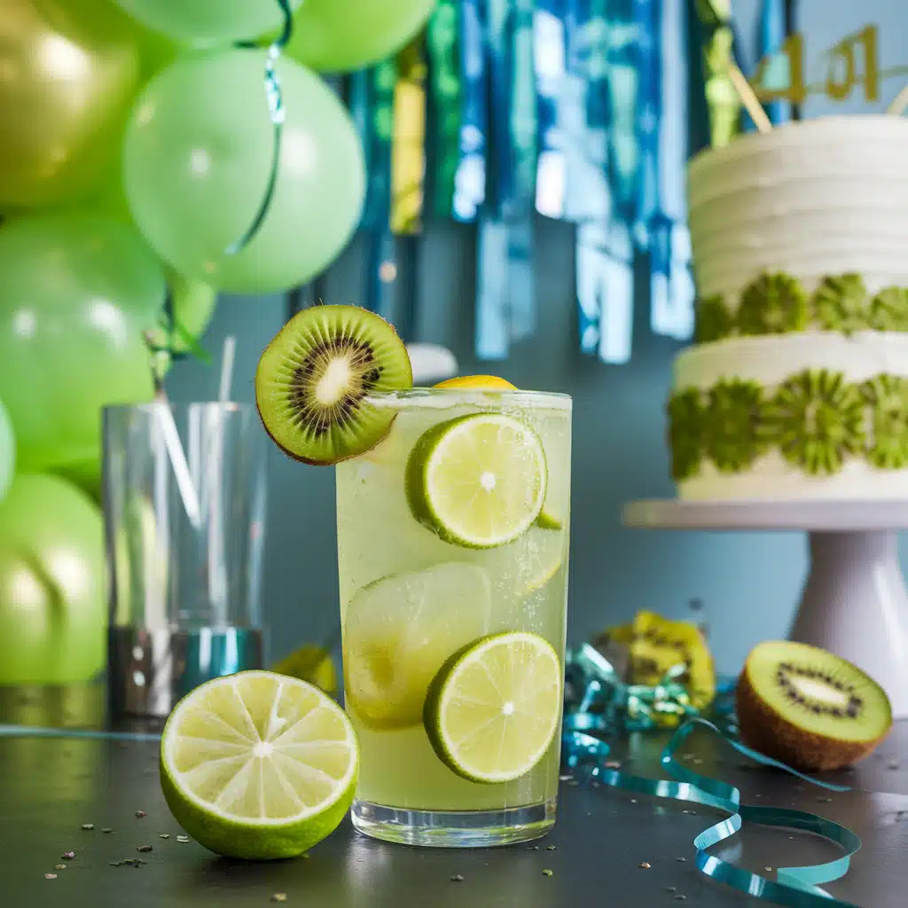Kiwi Lime Sparkler Mocktail