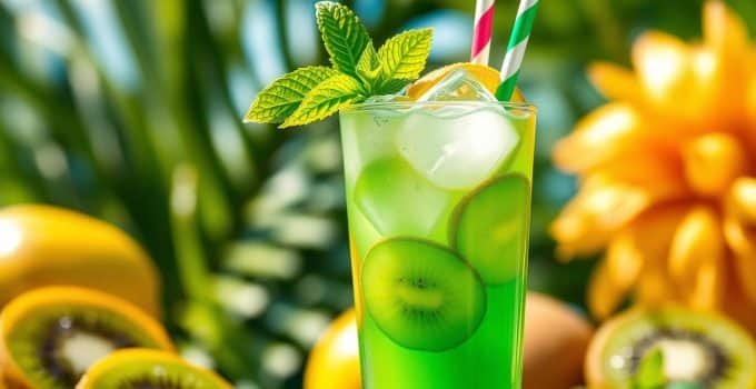 Kiwi Mint Cooler Mocktail