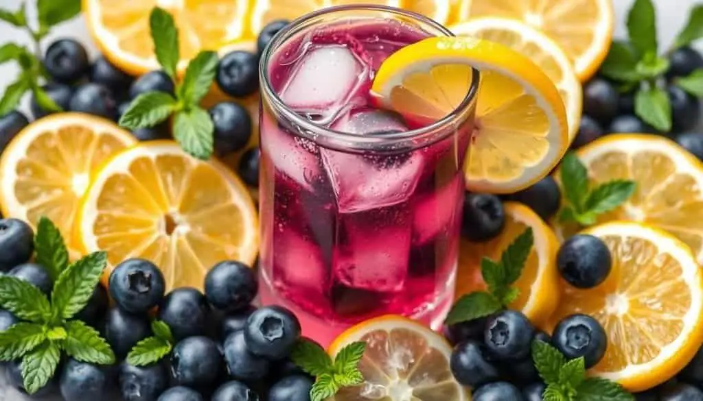Lemon Blueberry Mocktail ingredients