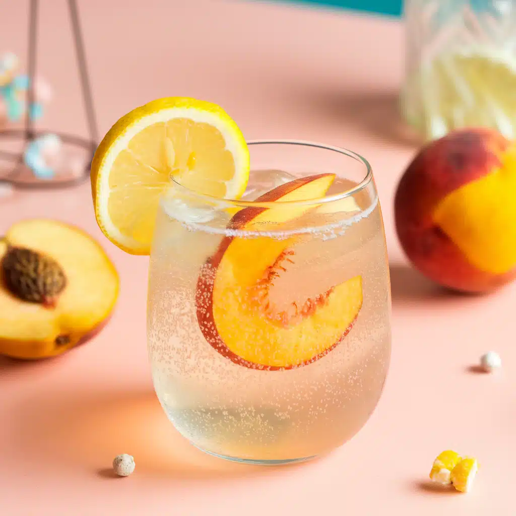 Lemon Peach Fizz Mocktail