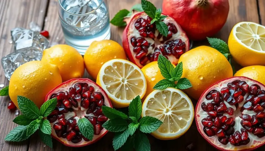 Lemon Pomegranate Mocktail Ingredients