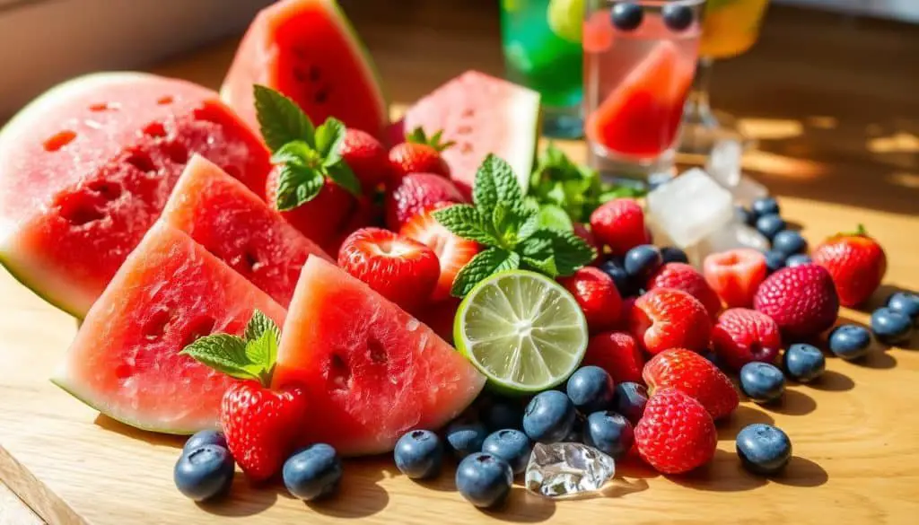 Melon Berry Mocktail ingredients