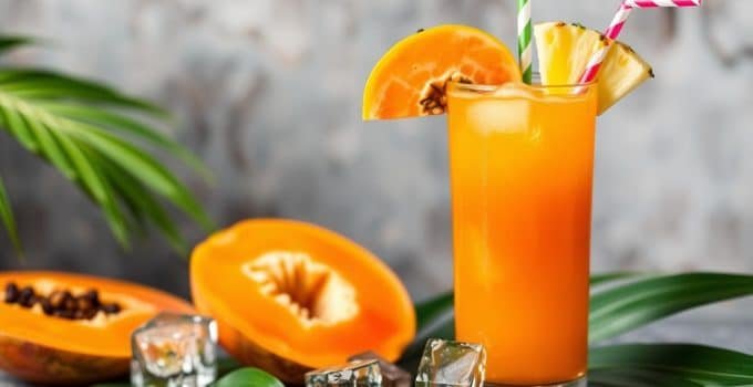 Papaya Pineapple Punch Mocktail