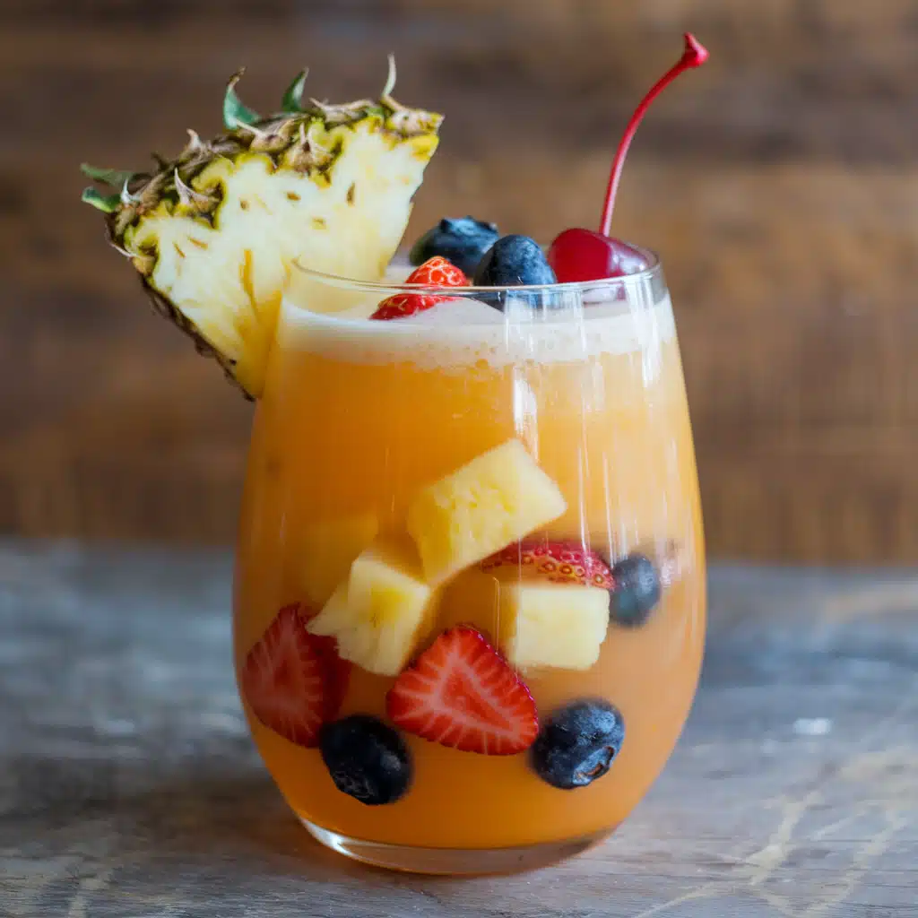 Papaya Pineapple Punch Mocktail
