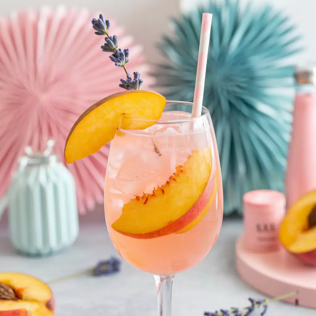Peach Lavender Fizz Mocktail